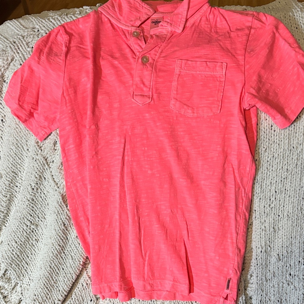 OshKosh B'gosh Men's Bright Pink Polo Shirt